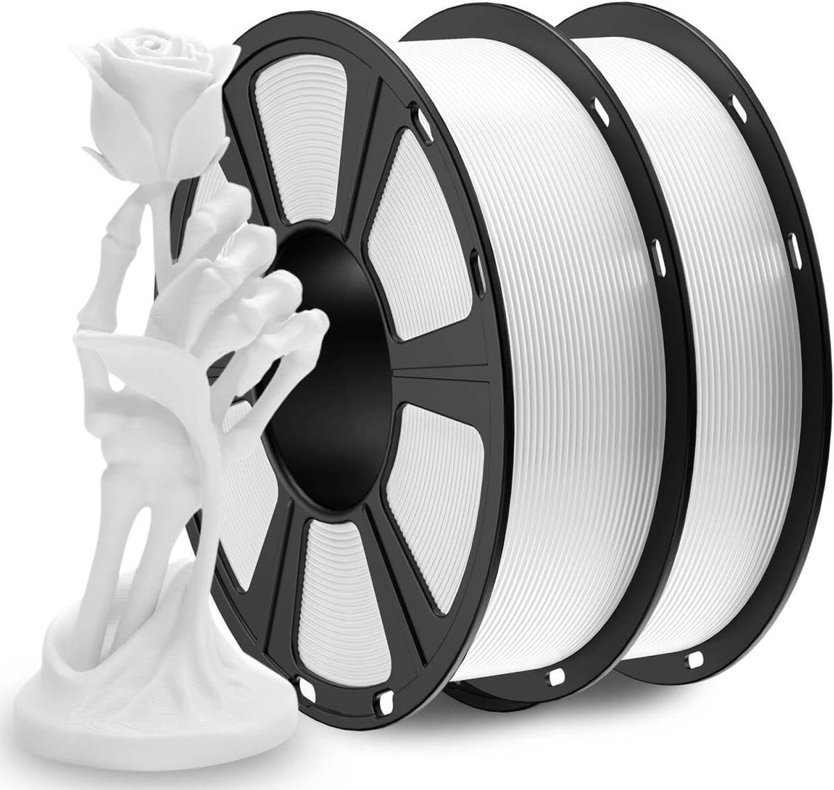 3D Printer Filament - PETG Spoel - Modelbouw Printen - Hoge Sterkte Flexibiliteit - 1.75 mm 2 kg - Wit
