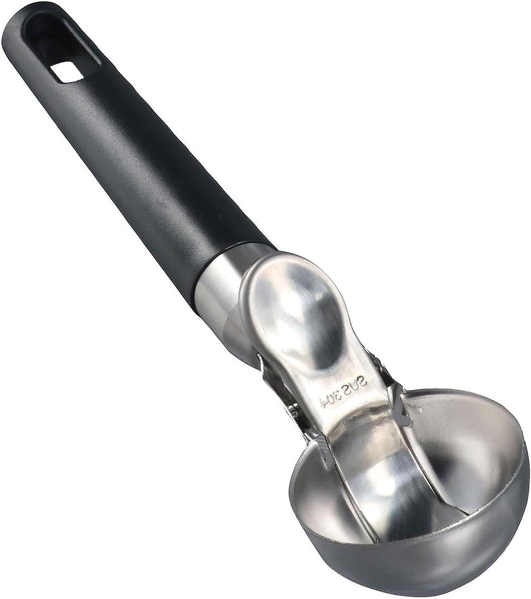 IJsschep Fruit Digger - Dessert Schepper - IJs Serveren - Roestvrij Staal - 19.99 cm - Zwart