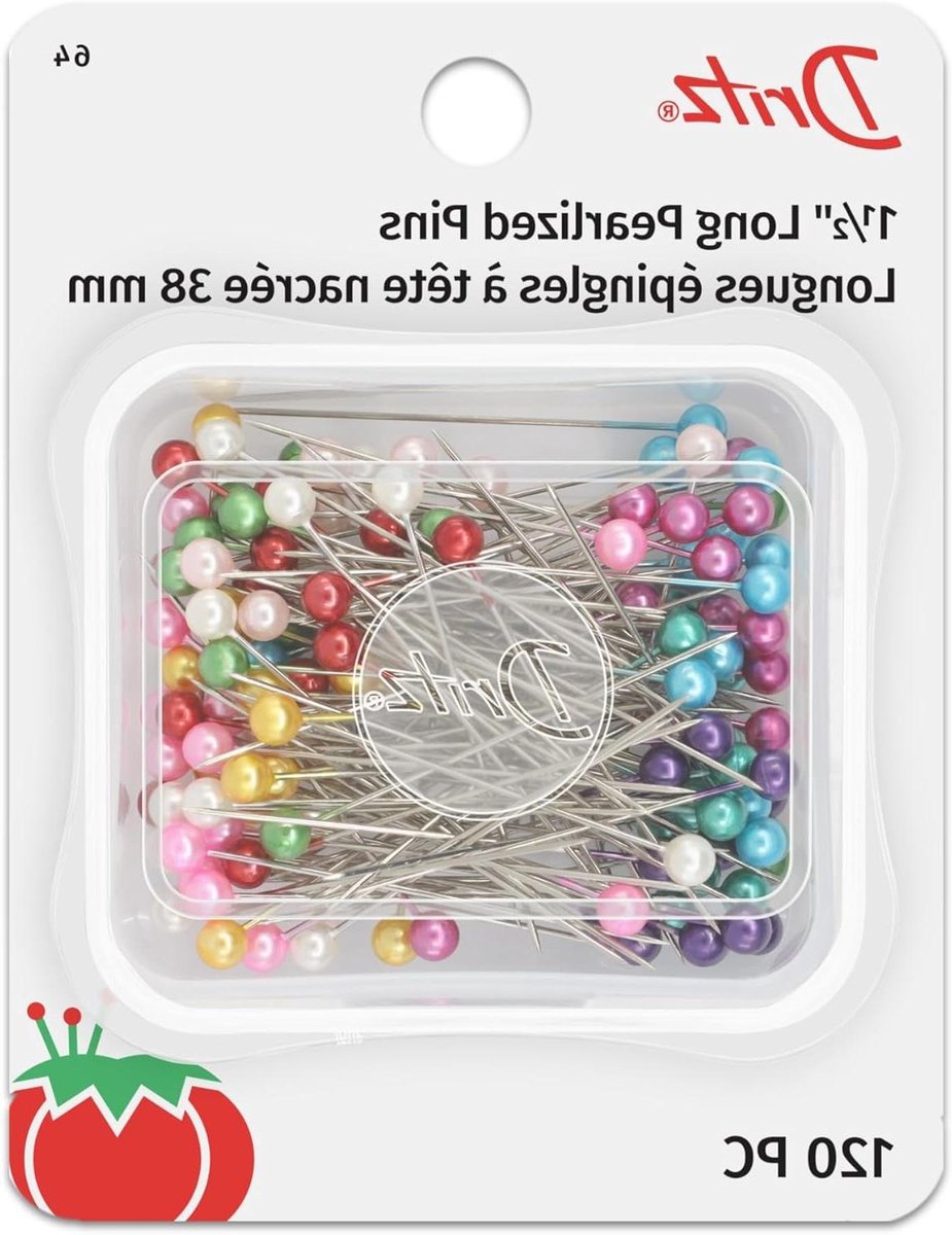 Dritz Long Pearlized Pins-Size 24 120/Pkg, Other, Multicolor, 4 x 9.7 x 11.7 cm