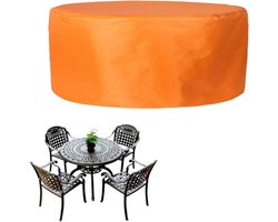 Patio Furniture Covers Waterproof Heavy Duty, Round Outdoor Dining Table Cover, Garden Furniture Covers 420D All Weather Protection with Adjustable Drawstring