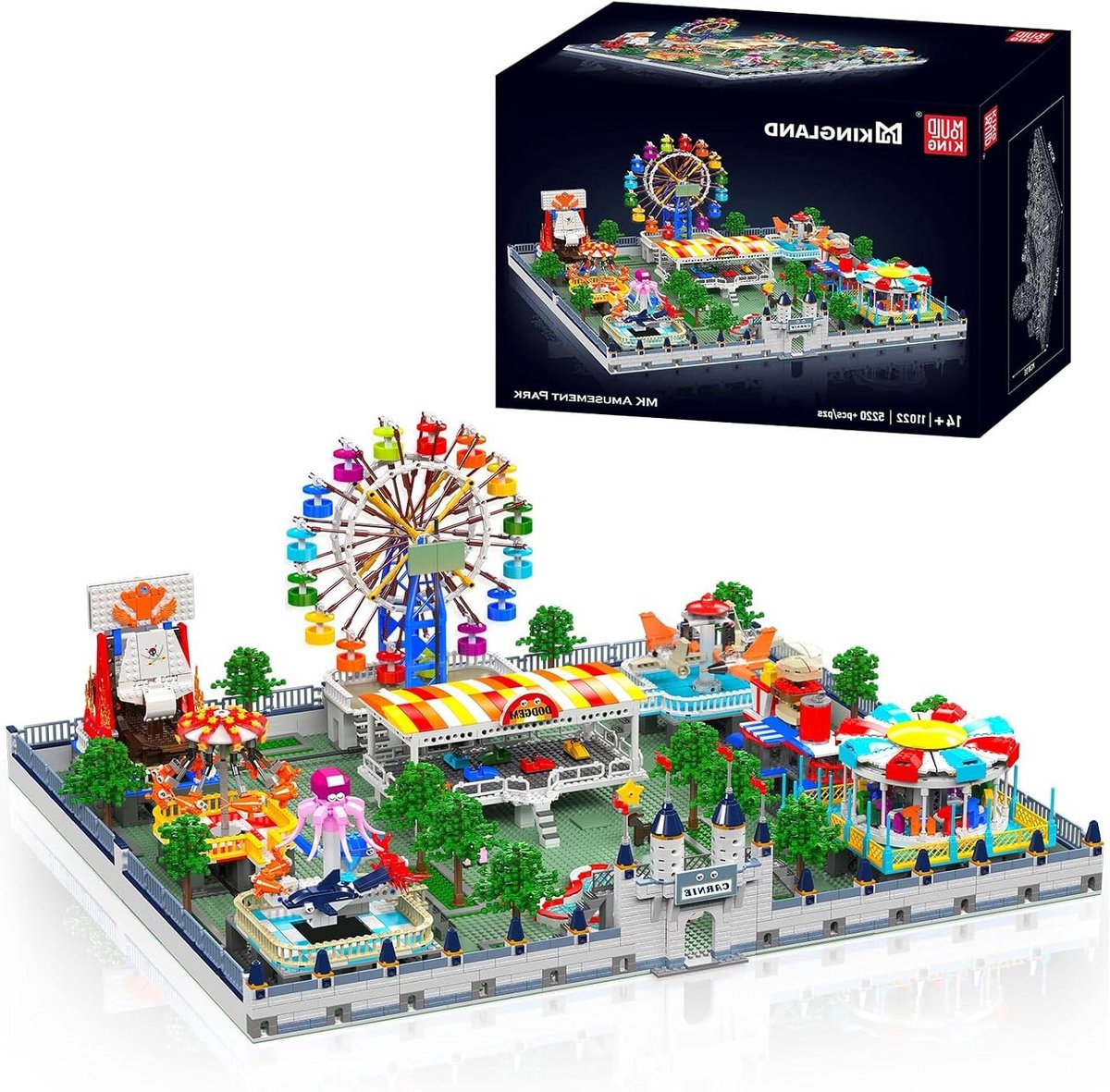 Techniek Pretpark Bouwset - Creatieve Bouwset - Uren Speelplezier - Gedetailleerde Attracties - 5220 Delen - Multicolor