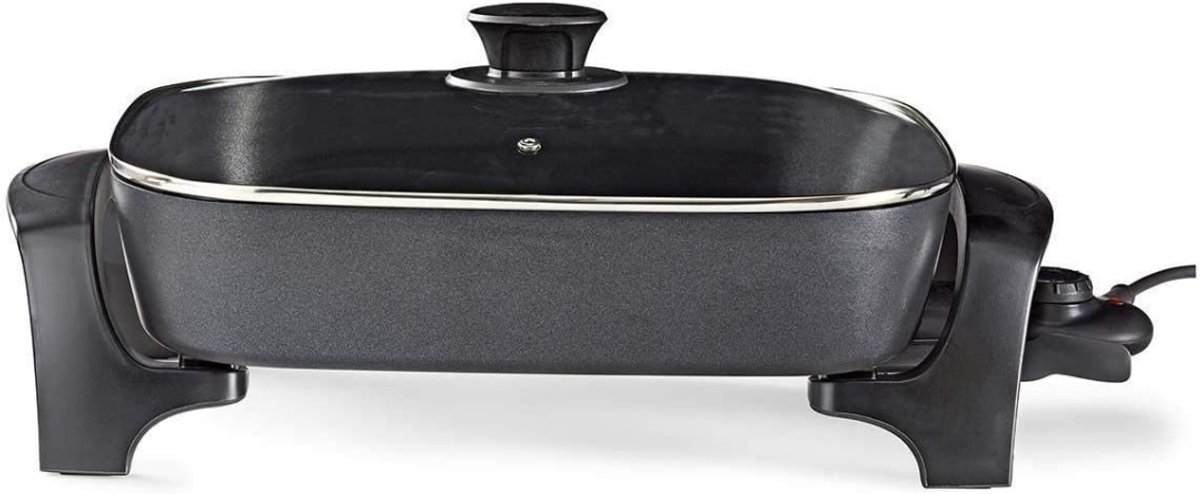 Aura® Partypan -Airfryer -Hapjespan - Capaciteit 7,5 liter - Diameter 40 cm - Zwart - 50cm x 23cm x 31cm
