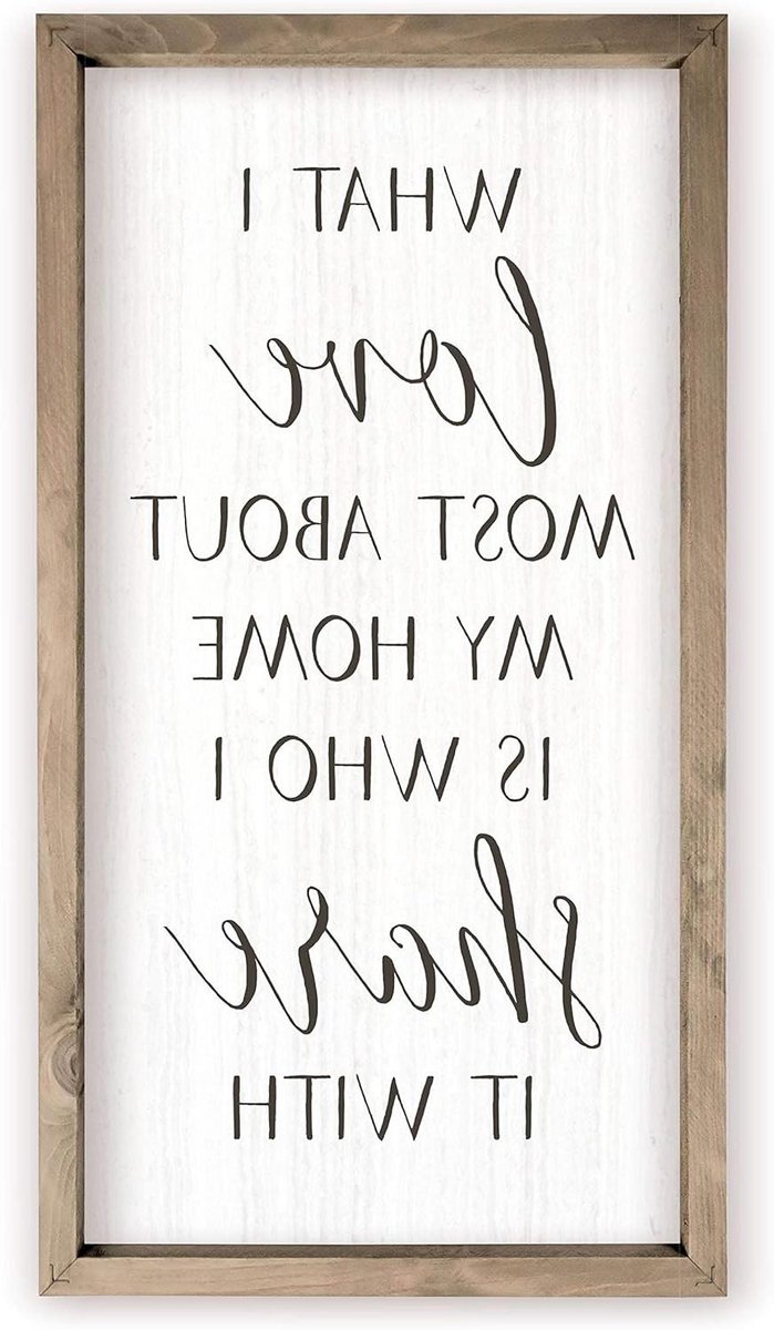 Rustiek Houten Bord - Wanddecoratie Huis - Woonkamer Sfeer - Handgemaakt Familiebedrijf - 9x18 Inch - Houtkleurig