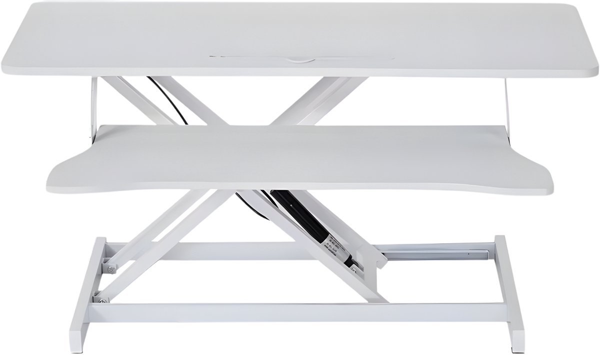 Bureauverhoger - Worktrainer - Laptopverhoger - Workstation - Stabureau - Voor thuiskantoor - Wit - 94cm