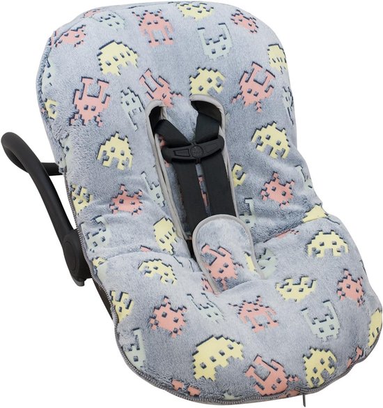 JYOKO KIDS Overtrek + voetenzak voor babykuip (Neon Invaders, Polar) van JYOKO KIDS — afbeelding 5