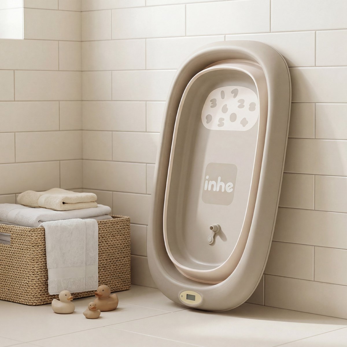 Mooiys Opvouwbaar Babybad met Thermometer - Babybadset met Standaard — cadeau in Wonen & Interieur - foto 8