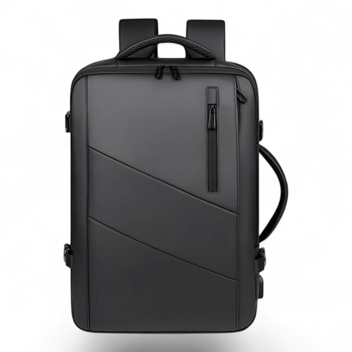 Laptop Rugzak 15.6 inch - Anti-Diefstal - Waterdicht - Uitbreidbaar 14-24 cm - Zwart