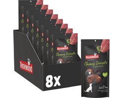 Rosewood Chewy Donut Eend Small – Stevige Kauwsnack voor Honden – Runderhuid met 45% Eend – Ondersteunt het Gebit – 8 x 150 g
