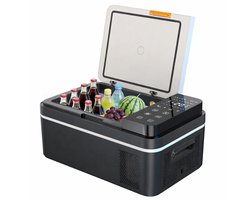 Celestul - Coolbox - Koelbox 21L - Elektrische Coolbox - Draagbare mini koelkast - Draagbare Auto Vriezer 12/24Volt - Zwart\Grijs