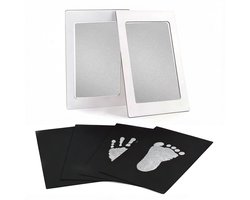 2 stuks Baby Handprint en Footprint Kit, Baby Handprint Inktpads met Clean-Touch, Inkless Print Kit Veilig Niet-giftig voor Baby Voeten en Handen, Pet Paw, Ritueel voor pasgeborenen, hand- en voetafdrukken van de baby, 6*9.5cm