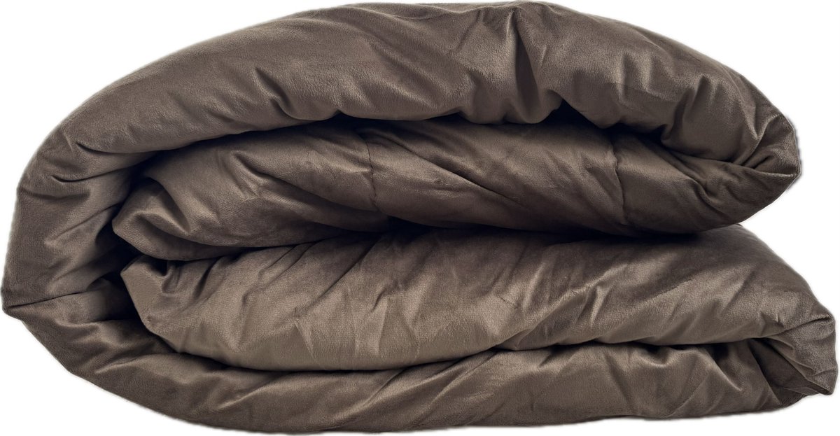 Prestige Bedding 2 in 1 Velvet Dekbed zonder Overtrek - Dekbed Inclusief slopen - 200x200 - Bruin
