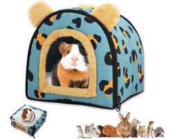 Cavia-bedhuis - Cave Cozy Large Hamster met verwijderbaar kussen - Warme schuilplaats voor kleine dieren zoals hamsters, egels, konijnen en chinchilla's