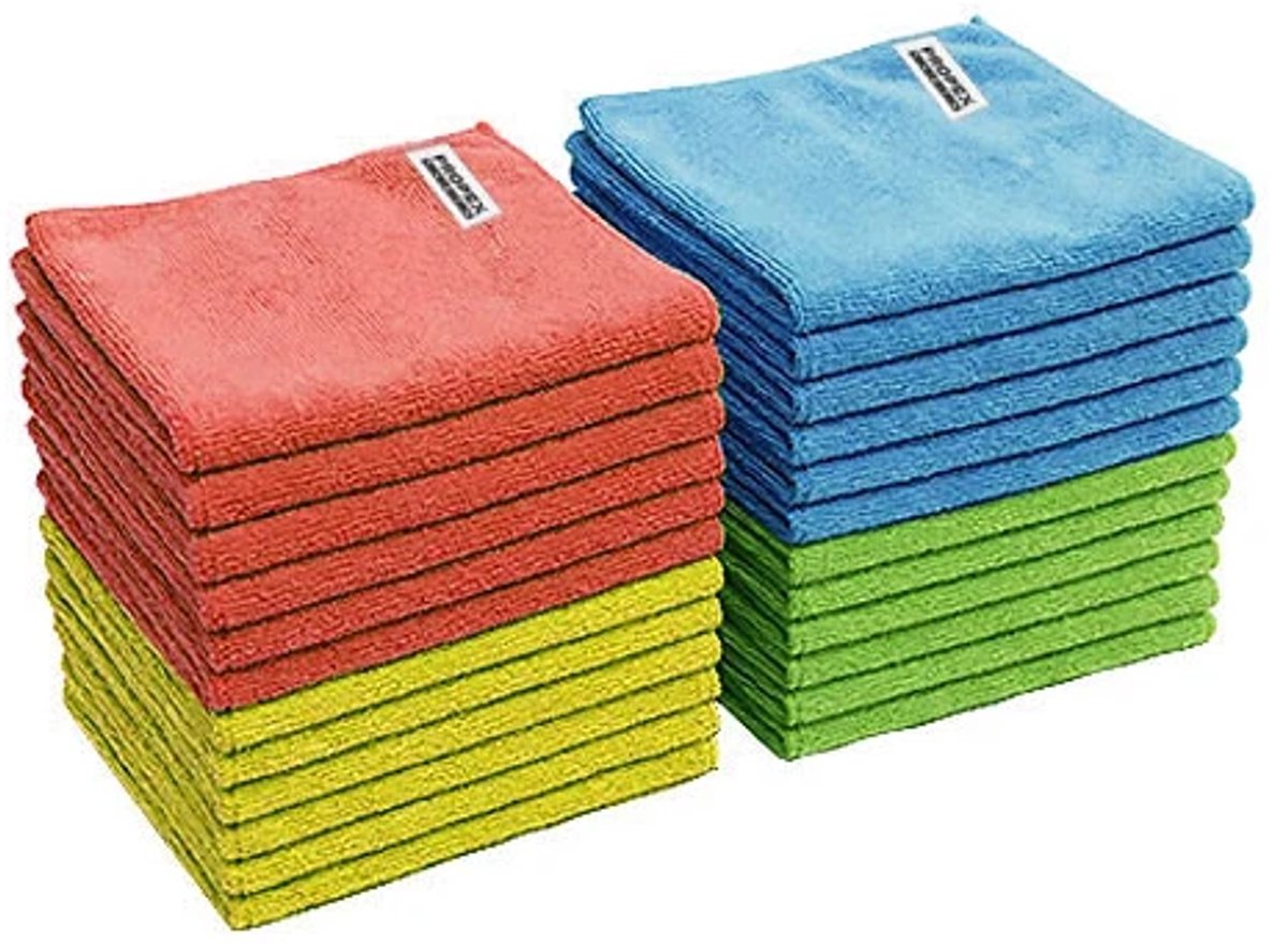 Propex microvezeldoek assortiment 40 x 40 cm (24 stuks) - Schoonmaakmiddelen - Facilitair