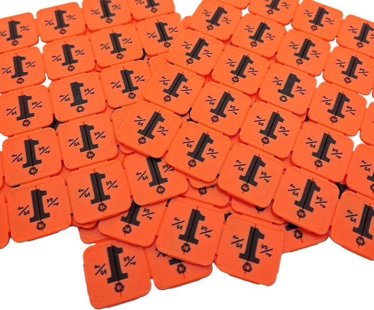 Breekmunten Oranje - Consumptiemunten Tokens - Evenementen Festivals - Gemaakt van Gerecycled Plastic - 1000 Stuks 24mm
