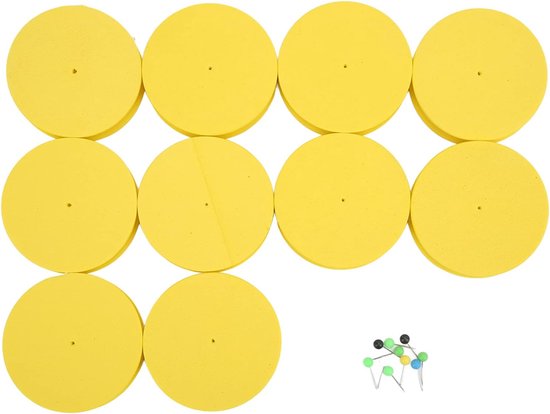 Schuimspoelen voor Vissen - EVA Schuim Spoelen - Vislijn Organiseren - Lichtgewicht Sneldrogend - 68mm Diameter - Geel — afbeelding 4