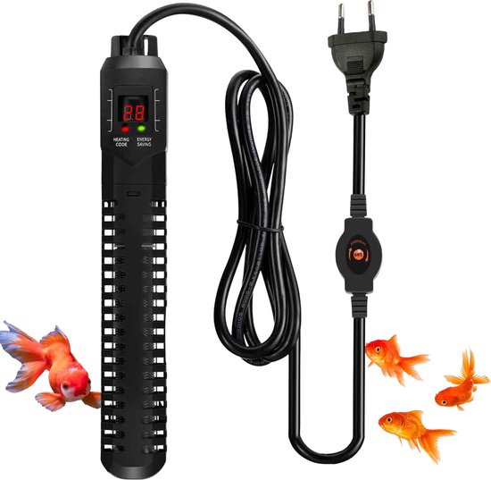 Aquarium Verwarming - Verwarmingsstaaf - Water Temperatuur - Instelbaar Digitaal - 500 Watt - Zwart