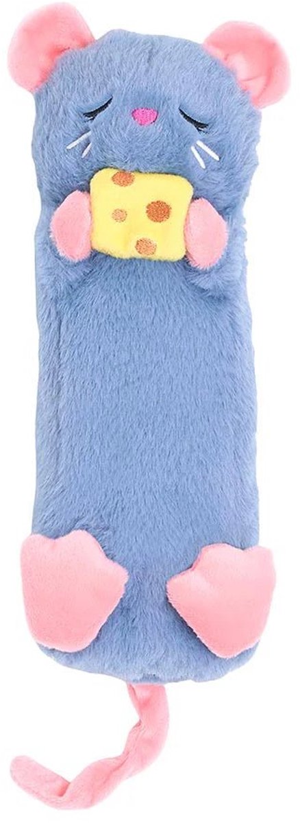 ZippyPaws Snooziez Mouse - Stil Hondenspeeltje - Met Shhhqueaker - Zacht Pluche