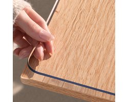 BOTC Transparant tafelzeil - Tafelbeschermer Transparant Glashelder - 100x200cm - PVC - Doorzichtig Tafelzeil - Anti-slip