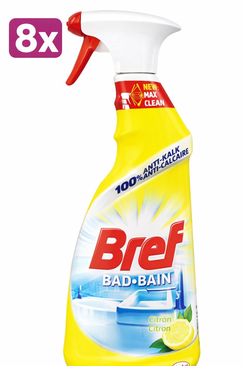 (8x) Bref Badkamerreiniger Spray 8 x 750ml