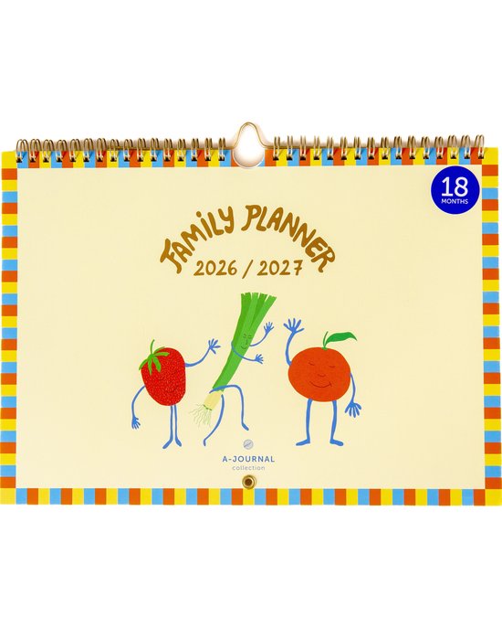 A-Journal - Familieplanner 2026-2027 - 18 maanden - Fruity
