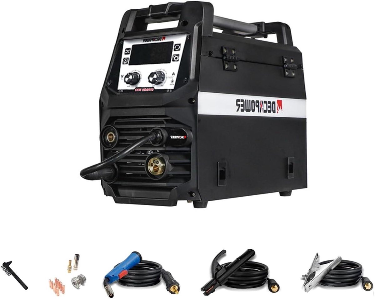 Decapower 200A Synergy soldeerstation MIG MAG Gas gasvrij flux MMA Lift DC Tig Inverter 4-in-1 lasmachine