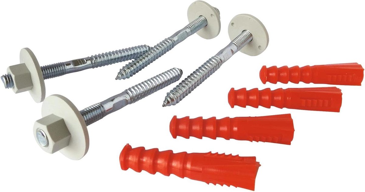 Boiler Bevestiging - Wandmontage Set - Volle Muur - Tot 200 Liter - Ø 14 - 10x120mm - Grijs