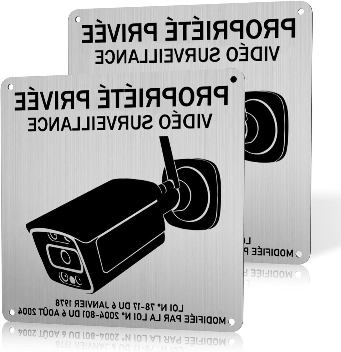 Surveillance Bord - Waarschuwingsbord - Toezicht Frankrijk - Uniek voor Frankrijk - 15x15cm