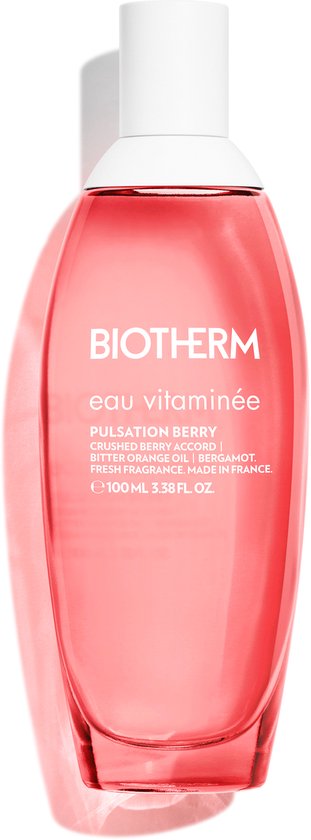 Biotherm Body Mist – Eau Vitaminée Pulsation Berry – Verfrissende Fruitige Bodymist – Noten van Framboos, Bergamot, Sinaasappelolie & Cederhout – 100ml