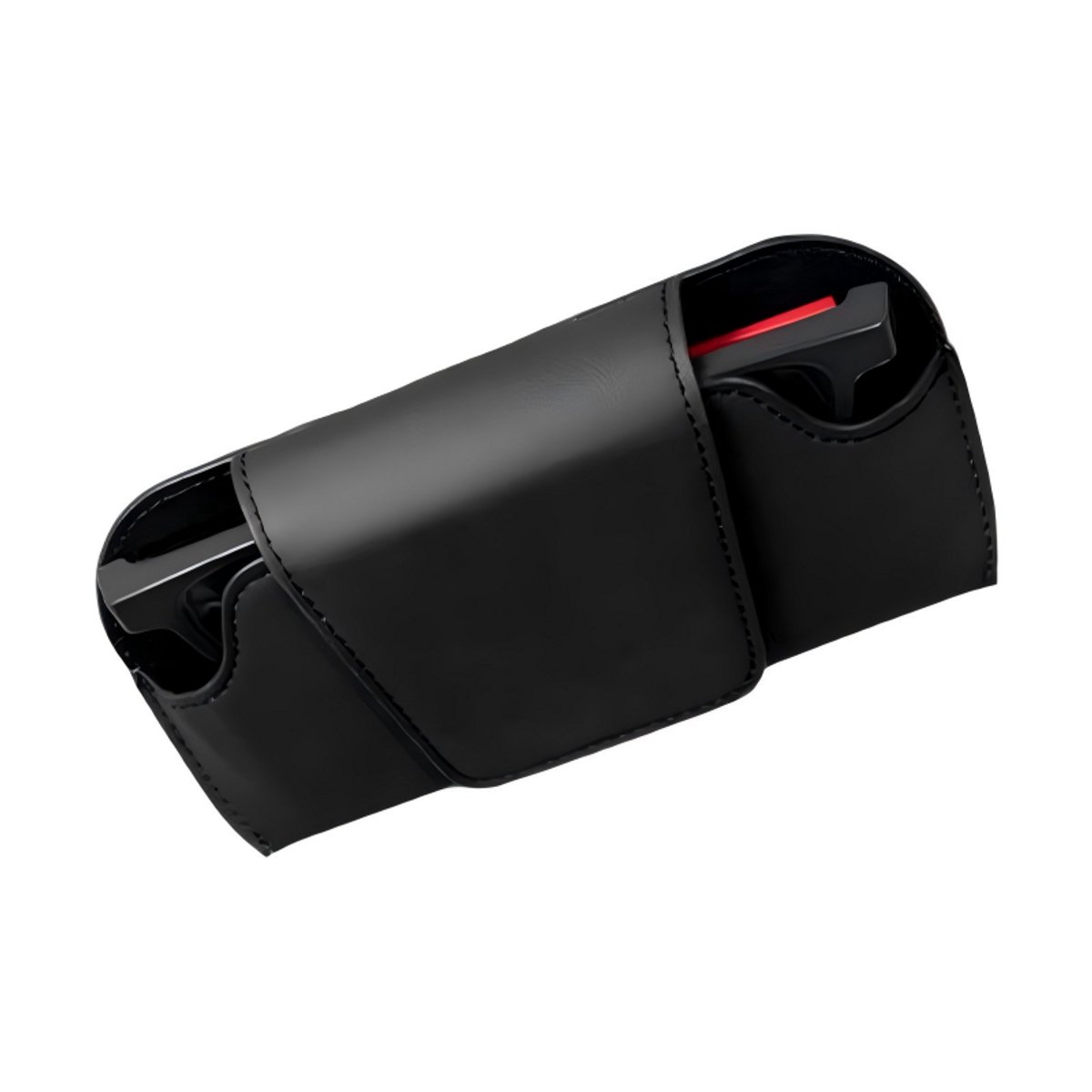 Compatibel met de meeste auto's – Zonnebrilhouder – Magnetisch ontwerp – Biedt plaats aan zonnebrillen, pasjes, bonnetjes, enz. – Accessoire voor de zonneklep – Duurzame brillenkoker – Zwart