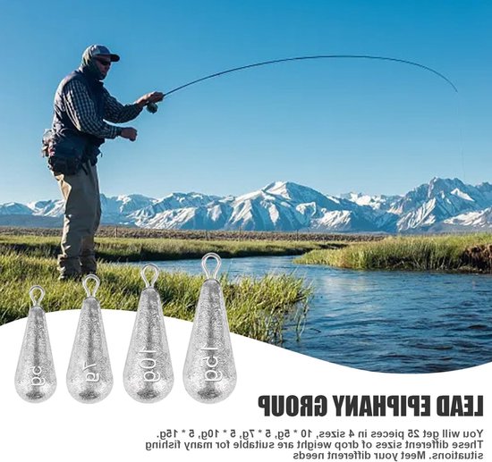 Complete Set van 35 Stuks Visserslood met 25 Stuks Parellood en 10 Stuks Antiknoop, Ideaal voor Buitenvisserij en Vissen Accessoires — afbeelding 4