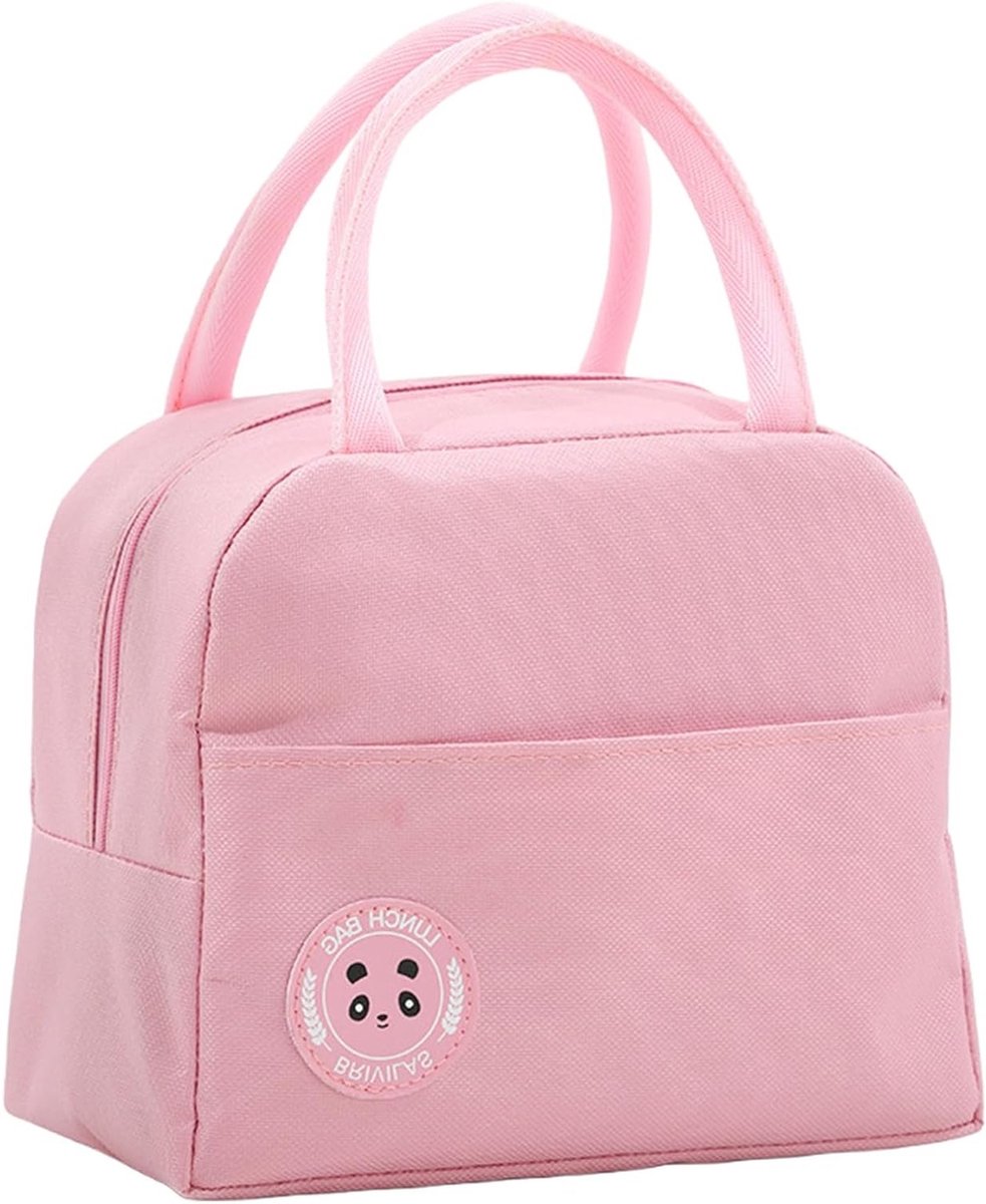 Isolerende Lunchtas voor Volwassenen en Kinderen - Herbruikbare Koeltas met Lekvrije Binnenvoering voor Werk, School, Picknick en Reizen (Roze)