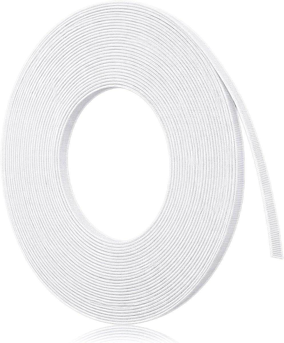 1 rol 40 meter korset uitbenen polyester 6 mm wit naaibaar voor bruiloft en feestjurken, ideaal voor naai-projecten en creatief gebruik
