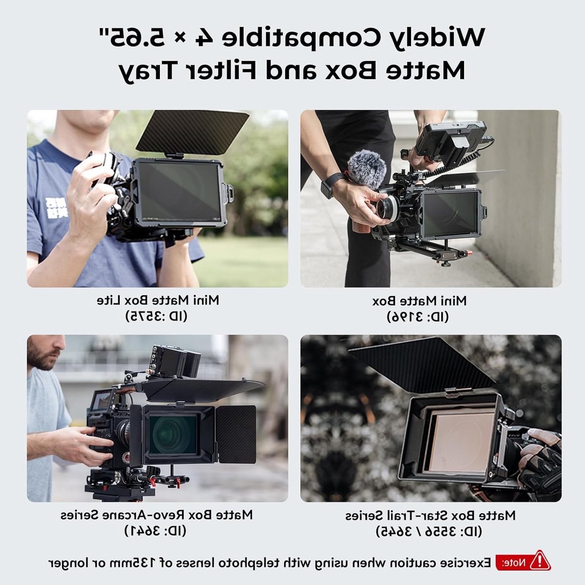 4 x 5.65" Zwart Diffuus Filter 1/4" voor Dromerige Film Effecten, 4mm Dikke Multilaag Coating, Geschikt voor Matte Boxen