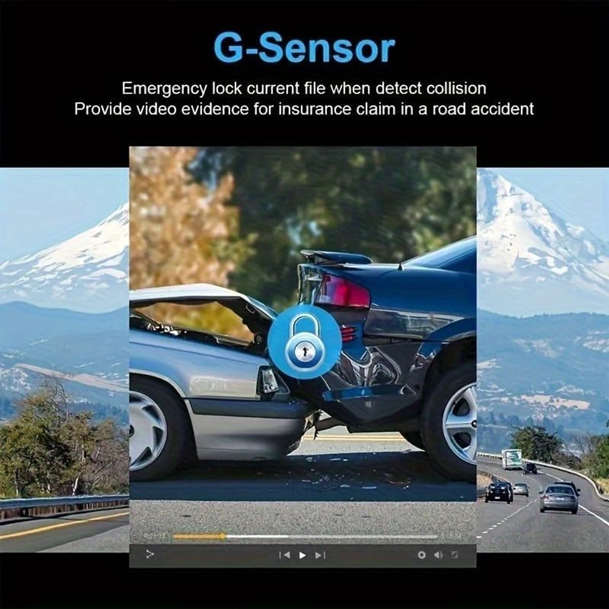 4K+1080P 3-kanaals dashcam voor auto's, camera voorzijde & ingebouwde camera achterzijde, 3,0" scherm, 170° groothoek, 4K-dashboardcamera-recorder – foto 2