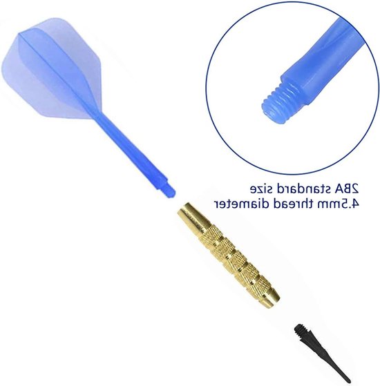Dartpijlen - Dart schachten en vluchten - Duurzaam en stabiel - Plastic dart accessoires - Voor dartsportliefhebbers - 6 stuks — afbeelding 5