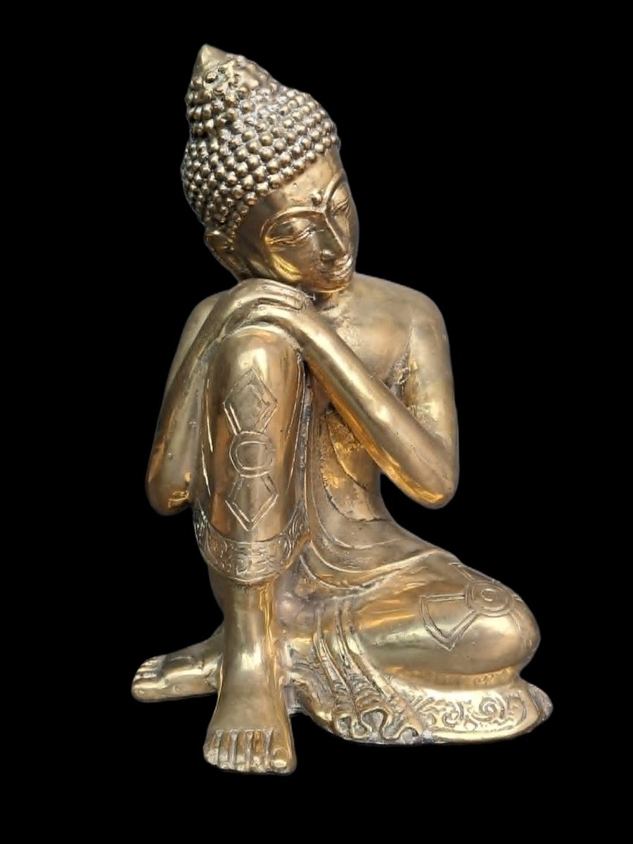 statue de Bouddha au repos en bronze/zen/Asie