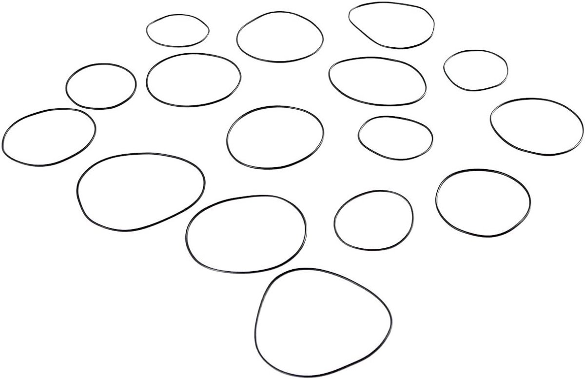 Complete Horloge Reparatie Set met O-Ringen en Achterdekselafdichtingen voor Vervangen van Beschadigde Onderdelen (0.7mm)