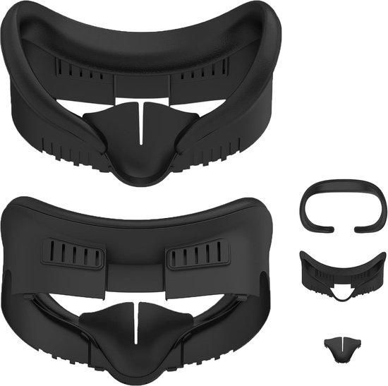 VR-masker geschikt voor Meta Oculus Quest 3, afneembare maskerhouder, VR-accessoirekit, vervangend masker, lekvrij neuskussentje.