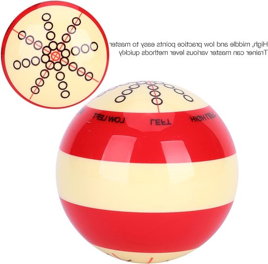 Professionele Billiardbal 57.2MM - Rode Punt Cue Ball voor Training, Snooker en Pool Spel Accessoire van Merkloos — afbeelding 2