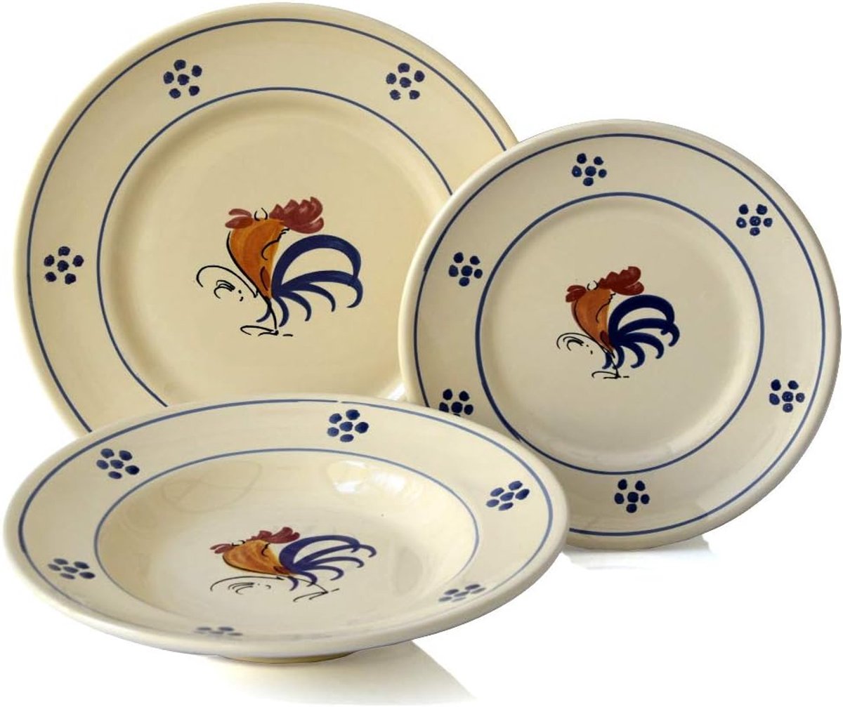 Servies Set - Diner Set - Eettafel Decoratie - Handgemaakt Decor - 18 Delig - Terracotta