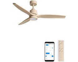 CREATE - Stille plafondventilator van 40 W met technische ABS-bladen, verkrijgbaar in verschillende maten - M - Met licht - WIFI - WIND STYLANCE