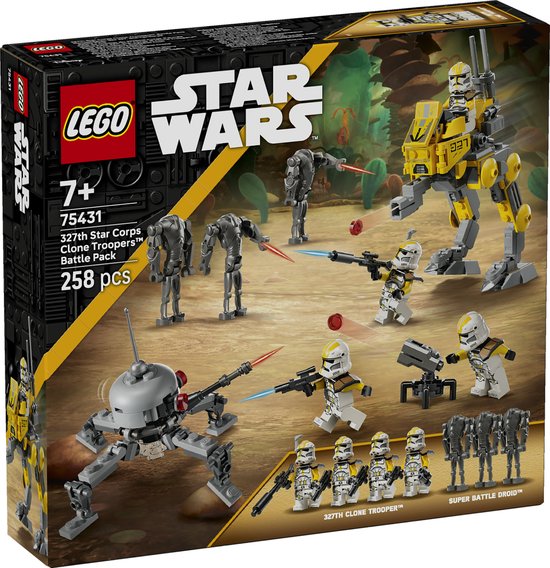 LEGO Star Wars 75431 Battle Pack avec 327th Star Corps Clone Troopers et Battle Droids.