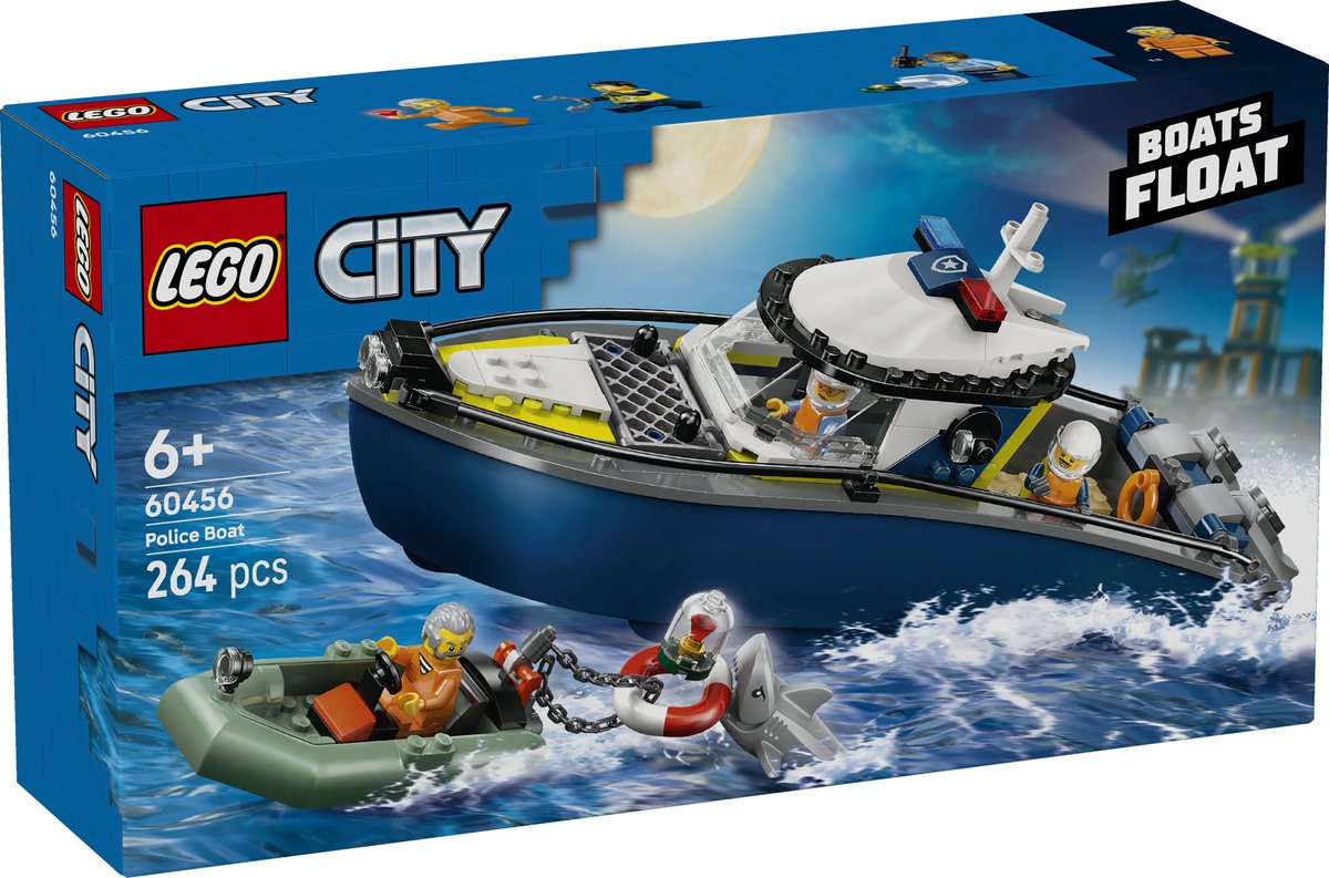 LEGO® City Achtervolging met Politieboot, Drijft Echt - 60456 — afbeelding 10