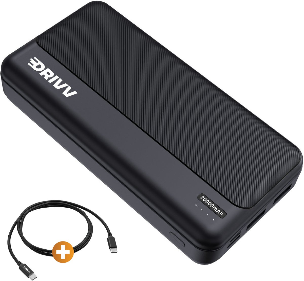Drivv. Powerbank 20000 mAh Zwart - Drivv. - €24,99