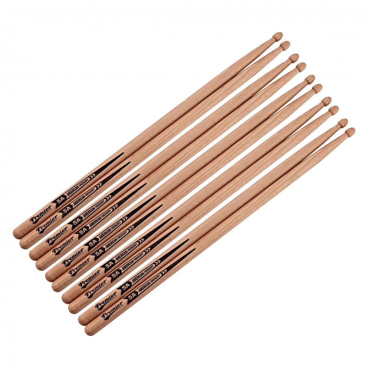 Premier 5A Drumstokken, Amerikaans Hickory, 5 Paar