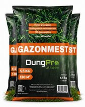 DungPro Organische Gazonmest 19,5 kg (3x 6,5 kg) – Geschikt voor 390 m² – Voor een Diepgroen & Sterk Gazon – Gazonmeststof – Werkt tegen Mos – Tot 100 Dagen Voeding