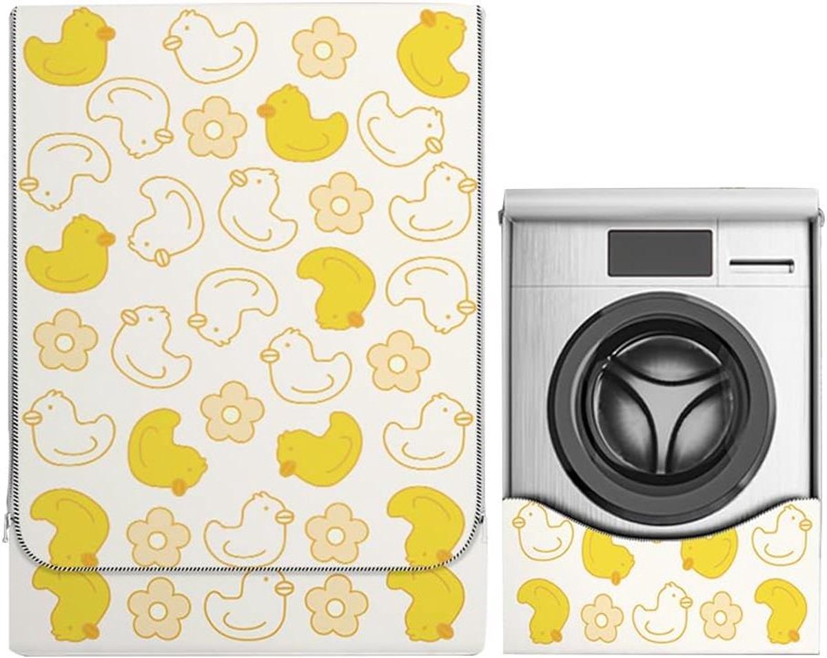 Wasmachinehoes Drogerhoes Apparaat Beschermen Waterdicht Oxford Weefsel Universeel 8-10kg Beige
