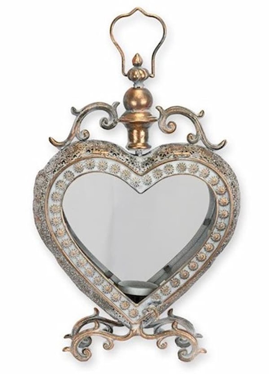 Boutique Trukado - Hartvormige Lantaarn staand en hangend 46,3cm - mooi, met fijne details