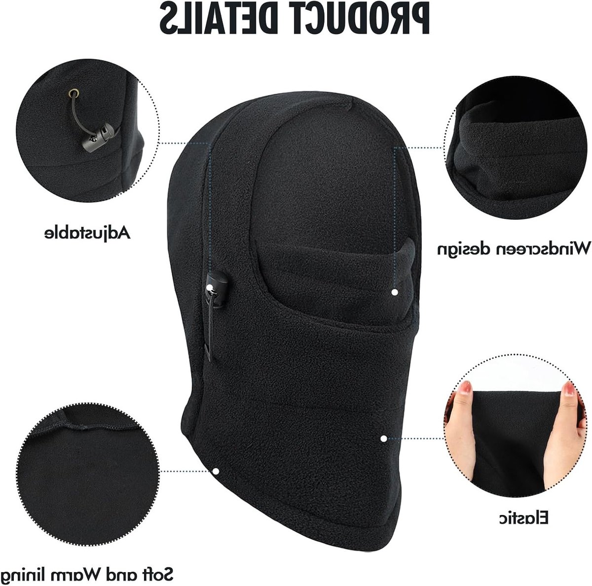 Thermische Balaclava voor Kinderen - Multifunctionele Winddichte Ski Masker met Volledige Gezichtsbedekking, Ademend Snood en Nekwarmer voor Winterse Buitensporten