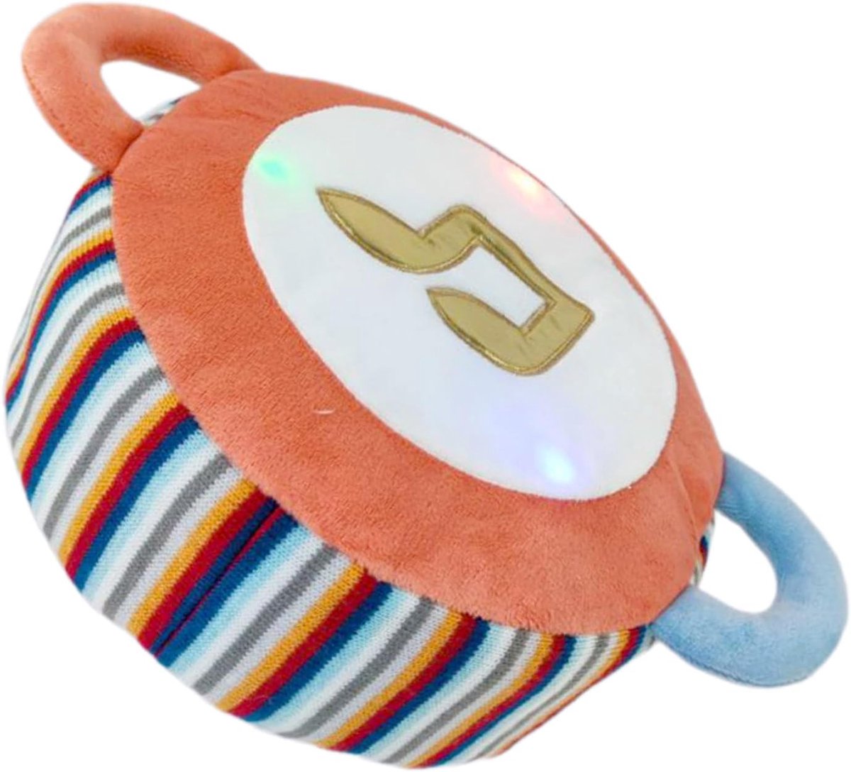 Pluche Muziek Dier - Interactieve pop - Kindermuziek beleven - 16 Liedjes en Lichtjes - 35 cm - Grote Trommel